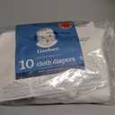 Gerber Unisex Baby Boys Girls Birdseye Prefold Cloth Diapers Multipack White 3-Ply 10 Pack