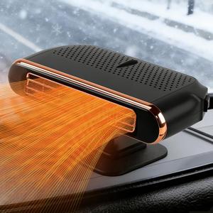 Car Heaters for Vehicle, 12v Portable Heater for Car, 3-in-1 Plug in Car Heater, 10s Quick Heating 360 Rotatable Handheld Cars Windscreen Defogger, Multifunctional Plugs Into Cigarette Lighter