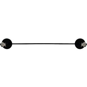 Magnetic Curtain Bungee cord Rod for Metal Doors with Adjustable Length - Stretchable up to 35 inches,for Magnetic Window Cafe, Classroom whiteboard,Refrigerator. Black 1 Pack