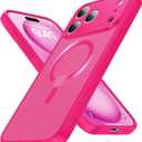 Faiono Magnetic for iPhone 17 Pro Case [Full Camera Protection][Military-Grade Protection][Compatible with MagSafe] Shockproof Protective Slim Phone Case for iPhone 17 Pro, Hot Pink