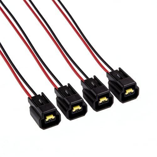 XYgdhqpt 4Pcs Ignition Coil Connector Plug Pigtail Harness Compatible with Honda Suzuki Yamaha Kawasaki (For Honda CRB series Suzuki GSXR series Yamaha YZF series Kawasaki ZX series)