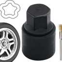 F-Wheel Locking Lug Nut Key Compatible with Toyota Lexus, Tacoma, Chrome Wheel Lock Nuts Socket Adapter, Anti-Theft Lugnut Removal Tool, Tire Nut Removal Tools