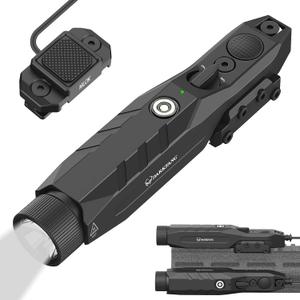 DARKFANG Mlok and Picatinny Tactical Flashlight, 1450 Lumen Low Profile Rifle Light with Remote Switch
