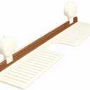 Bathroom Storage Shelves Floating,Modern Kitchen Organizer Faucet Shelf,No Mounted Shower Sink Caddy Organizers,Toothbrush soap Rack (White, 20 inch)