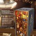 DIY Book Nook Kit - Magic 3D Wooden Booknook Bookshelf Decor with LED Lights, Enchanted Magic Miniature House Dollhouse Building Set, Creative Craft Gift for Adults, Teens & Book Lovers