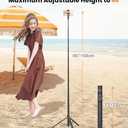 TONEOF 66" Automatic Tripod,Auto-Open Phone Tripod Stand with Magnetic Rechargable Remote,Selfie Stick Tripod 360 Vertical & Horizontal Rotatable,Stable Travel Tripod for iPhone/Android(Black)