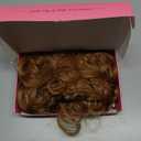 Curly Clip In Hair Extensions, 4PCS 16 Inch Medium Reddish Blonde Extensions Clip Ins, Lace Weft Short Curly Invisible Natural Hairpieces for Women