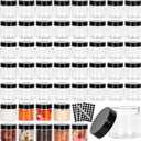 50pcs 2 oz Clear Plastic Round Jars with Black Lids, 2oz 60ml Leak-Proof Wide-Mouth Cosmetic Storage Containers for Kitchen Use, Beauty Products, Cream, Scrubs, Bath Salt and More