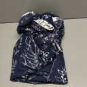 Bedsure Duvet Cover Queen Size - Reversible Navy Blue Queen Duvet Cover Set with Zipper Closure, 3 Pieces Floral Patterned Bedding Set with 8 Corner Ties and 2 Pillow Shams (Queen (90" x 90"), 02 - Nave Blue (No Comforter))