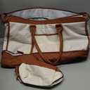 BOLOSTA Large Weekender Bags for Women with Shoe Compartment & Wet Pocket, Carry on Overnight Bags with Toiletry Bag, Personal Item Travel Duffle Tote Bag for Travel, Gym, Business, Brown