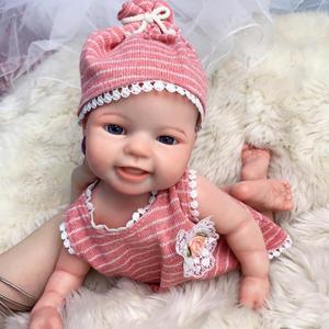 Reborn Silicone Baby Dolls,16 Inch Realistic Full Body Solid Silicone Baby Doll Lifelike Handmade Newborn Girl Dolls