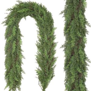 1 Pcs 6FT Christmas Cedar Garland Real Touch Christmas Garland Thick and Lush Christmas Garland Realistic Artificial Greenery Garland for Fireplace Holiday Indoor Outdoor