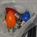 IDEAALS 10 Pack Jumbo Multicolor Plug in C9 Christmas Lights OutdoorLED Pathway Lights Waterproof, Strawberry Light Christmas Decorations Outdoor for Walkway Party Patio Garden Lawn Yard Decor