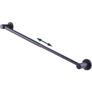 10-18 inches Adjustable Magnetic Towel Bar for Refrigerator, Magnetic Rod for Chart Whiteboard, Magnet Towel Holder Towel Hook Hanger for Kitchen Dishwasher, Laundry Washer, Black, Pack of 1