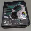 Ozeino Gaming Headset for PC, Ps4, Ps5, Xbox Headset with 7.1 Surround Sound Gaming Headphones with Noise Canceling Mic, LED Light Over Ear Headphones for Switch, Xbox Series X/S, Laptop, Mobile White