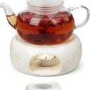 Teapot Warmer Base,Ceramic Teapot Warmer, for Keeping Tea Warm and Heating Water