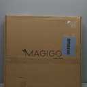 24 x 24 Inches Large Square Cherry Wood Ottoman Tray with Handles, Serve Tea, Coffee or Breakfast in Bed, Classic Wooden Decorative Tray