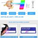 Eyekepper 100% Blue Light Reduction,Huge Fitover Anti-Blue Blocking Computer Eyeglasses with Extra Amber Lenses, Black