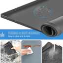 Slushie Machine Mat Margarita Machine Silicone Mat, Table Mat for Ninja Frozen Drink Maker, Slushy Machine Tray Cocktail Machine Soft Silicone Drip Pan, Non-Slip Waterproof Slush Pad 23.6''x19.7''