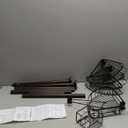 Cutefafa Rustproof Corner Shower Caddy Freestanding Tension Pole, 4 Large Baskets for Bathtub Shampoo Storage Organizer Bathroom Height Adjustable Shelves from 23.6 to 114.5 Inch with Towel Bar (Black)