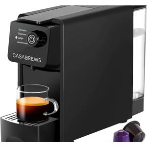 CASABREWS Espresso Machine for Nespresso Original Pods, 20 Bar Coffee Machine with 4 Brewing Modes and 21 oz Removable Water Tank, Compact Capsule Coffee Maker for Home or Office, Ideal Gifts for Mom