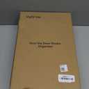 Over The Door Organizer, Metal Door Organizer Hanging with 5 Adjustable Baskets and Coat Hook, Behind The Door Storage for Bedroom Closet Bathroom Pantry Cabinet Kitchen, White