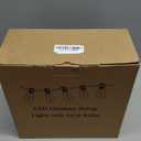 Brightever LED Outdoor String Lights 100FT Patio Lights with 52 Shatterproof ST38 Vintage Edison Bulbs, Outside Hanging Light Waterproof for Porch, Deck, Garden, Backyard, Balcony, 2700K Dimmable (100FT-Warm White, Black Wire)