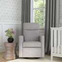 DaVinci Gabby 360 Swivel Glider Nursery Chair - High Pillowback Glider Rocking Chair - GREENGUARD Gold, FSC & Certi-PUR US Certified - Comfy Swivel Chair for Living Room and Nursery (Misty Grey)