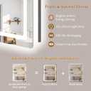 BEAUTYPEAK 20"x28" LED Bathroom Mirror with Lights, Backlit + Front Lit, Anti-Fog, Lighted Bathroom Mirror for Wall, HD Shatterproof Tempered Glass, Dimmable, Memory Function (Horizontal/Vertical)