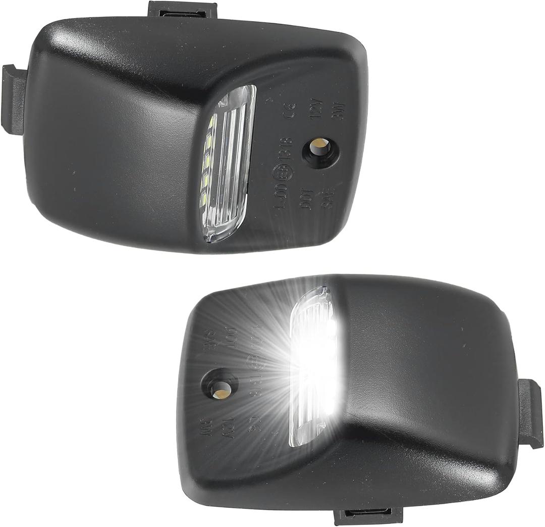 X AUTOHAUX LED License Plate Light Tag Lamp Assembly for Toyota Tacoma 2005-2015 for Toyota Tundra 2000-2002 2004-2013 Full LED Rear Number License Plate Lamp White Light 2pcs