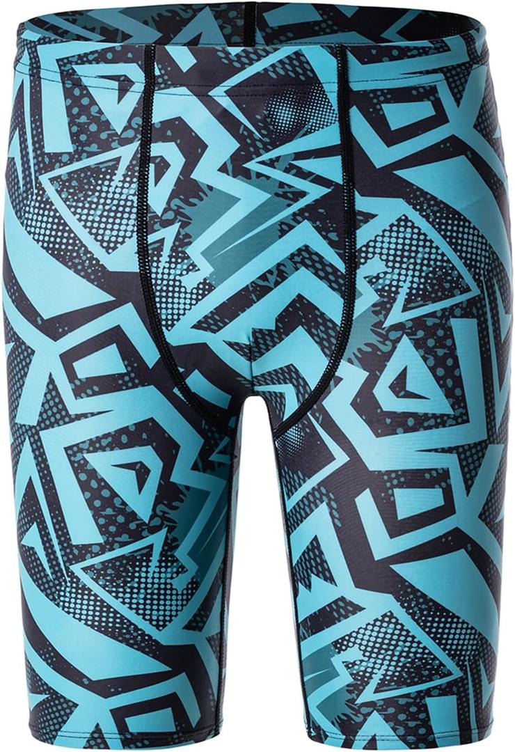 DEVOROPA Boys Swim Jammers Youth Competitive Swim Team Trunks Racing Swimsuit Athletic Swimming Shorts Slim/Standard/Husky (Small)