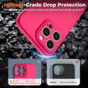 SUPFINE Designed for iPhone 15 Pro Max Case,Premium Liquid Silicone with [Soft Anti-Scratch Microfiber Lining][Upgraded Camera Protection] Slim Shockproof Phone Case for Men Women Girls, Hot Pink