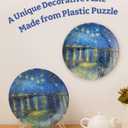 PieceRelax 3D Puzzle Plate 124 Pieces - Van Gogh - Starry Night Over the Rhone - Jigsaw Puzzle for Adults, Decorative Plate with Durable Plastic Pieces, Ideal Gift for Home or Office Dcor [PL1003]