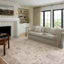 Loloi Teagan Collection TEA-03 Ivory/Sand 6'-7" x 9'-2" Area Rug, Large, Soft Neutral Rug, High-Traffic for Living Room, Bedroom, Home Office, Dining Area