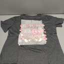 Valentines Day Teacher Shirt Women-Valentines Day Math Teacher Shirt Women Love Heart Short Sleeve Grey Large