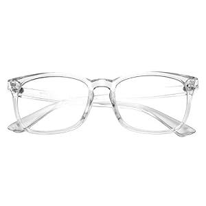 HYCREDI Kids Blue Light Blocking Glasses，Anti Eyestrain & UV Protection, Computer Gaming TV Phone Glasses for Boys Girls (Transparent)