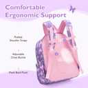 mommore Kids Backpack for Boys Girls 4-8 Kindergarten Elementary School Backpack with Lunch Box - 15 H Fit Folder