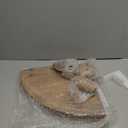 Farmhouse Corner Shelf Stand [with Removable Feet] - Bathroom Countertop Organizer, Decorative Tray Riser, Beaded Wooden Tray, Corner Tray Plant Stand, Coffee Bar Organizer for Kitchen Countertop