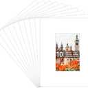 Golden State Art, 10 Pack Acid Free 8X10 White Picture Frame Mats with White Core Bevel Cut for 4X6 Photos, Pictures, Prints