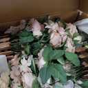 Ling's moment 17.5" Tall Standing Artificial Flowers Arrangements 4 pcs Wedding Aisle Runner Chair Decorations Blush & Pink Centerpieces for Ceremony Reception Rose Floral Party Outdoor