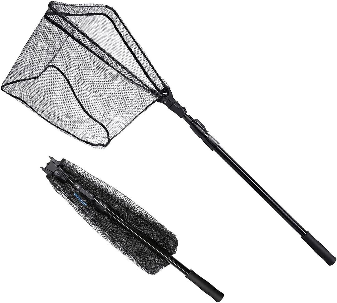 SAN LIKE Fishing Landing Net - Telescoping Catch and Release Rubber Coating Net Folding Portable Non-Slip Extend to 71inches SAN LIKE Fishing Landing Net - Telescoping Catch and Release Rubber Coating Net Folding Portable Non-Slip Extend to 71inches