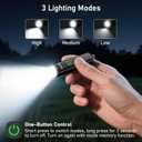 Blukar Rechargeable EDC Flashlight, 360L Mini Keychain Flash Light with 3 Lighting Modes, Memory Function, Waterproof, Compact and Portable Pocket Light for Everyday Carry, Emergency,Camping,Outdoor