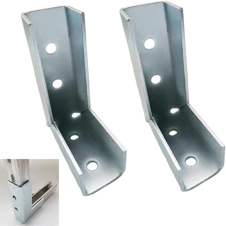 2 PCS 90 Degree Right Angle Strut Channel Joint Splice, Heavy Duty Channel Fittings Bracket for  Bolt in 1-5/8" Strut Channel, 4 Hole Corner Connector, Thickness 4mm