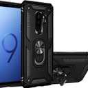 for Samsung Galaxy S9+ Plus Case, Dual Layer Protective Heavy Duty for S9 + Plus [Military-Grade] ProtectiveMagnetic Kickstand Car Holder Case Black