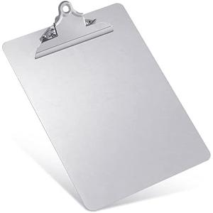 Metal Clipboard, 20% Sturdier Aluminum Contractor Clipboard with High Capacity Clip | Hangable Recycled Heavy Duty Rust-Proof | Plate for A4 Size Sheet, for Jobsite, Laboratory, Medical, Office, Teach