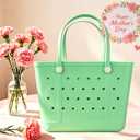 Rubber Beach Bag, Waterproof Travel Bags Washable Open Tote Bags for Beach（Small&Medium&Large& XL Beach Tote）