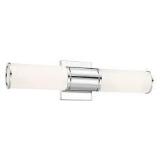 METWET Bathroom Light Fixtures, 2Light Vanity Lights for Mirror with Milk Glass Shade, Chrome Up and Down Wall Sconces for Bathroom Bedroom Hallway, VL834CHML