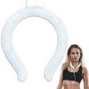 Portable Ice Ring, Neck Cooling Tube, Wearable Cooling Neck Cooler, Reusable Cooling Artifact Suitable for Hot Weather, Indoor and Outdoor Workers, Summer Parades and Celebrations (Transparent).2 packs