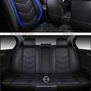 Seat Covers Full Set, Black Seat Covers for Cars 5 Seats, Car Seat Protector, Waterproof Faux Leather Car Seat Cushion, Front and Rear Car Seat Cover Fit for Most Sedans SUV Pick-up Truck (003 Blue)