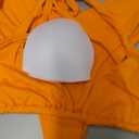 Bikini Sets for Women Sexy Halter Triangle String Bikini Cheeky V Cut High Waisted Thong Swimsuits 2 Piece (Large, Orange)